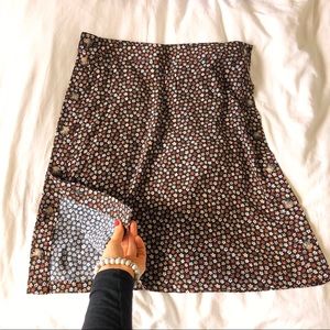 Madewell Floral Side-Button Skirt